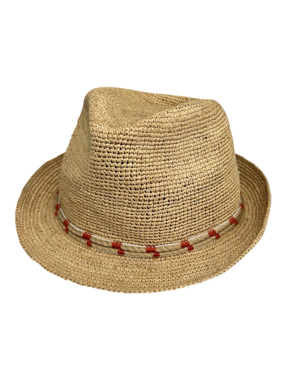NEW San Diego Hat 100% Raffia Crochet Stingy Brim Fedora